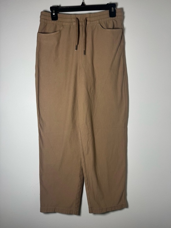 Athleta Other - Athleta Tan Wide Leg Pants Womens Small Petite Pull On Lounge Casual
